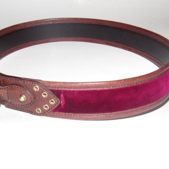 Gucci Equestrian Brown Burgundy Velvet Studded - Picture 7 of 8